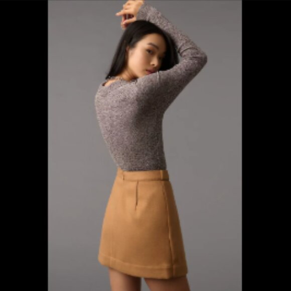 Brand New Maeve Belted Wrap Mini Skirt - Picture 3 of 8